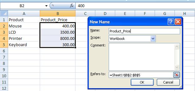 Excel Name Manager